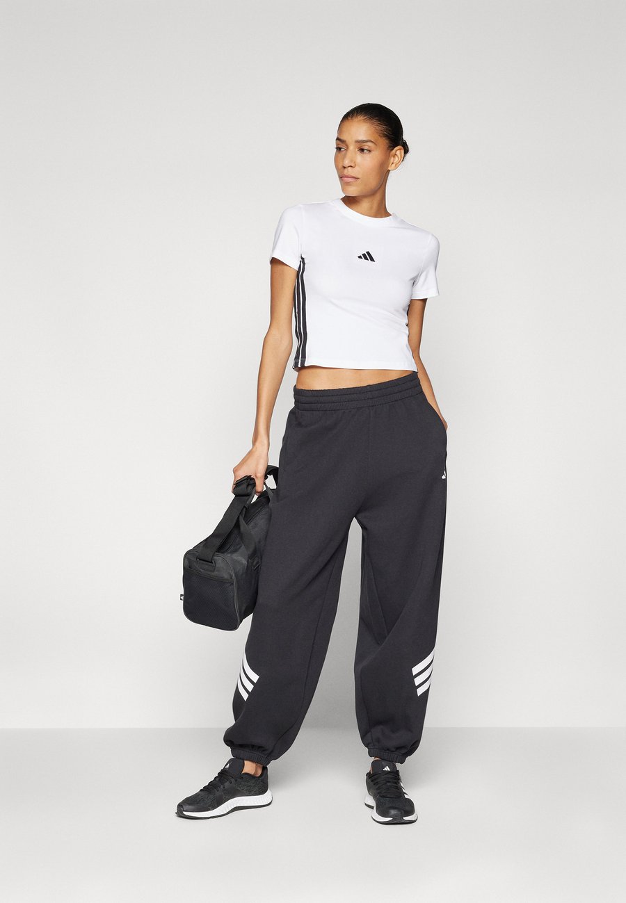 Спортивная футболка Adidas Sportswear W 3S SJ T, White/Black/White — фото 2