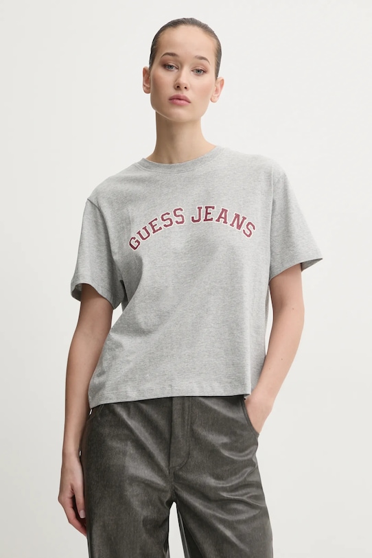

Хлопковая футболка Guess Jeans, серый