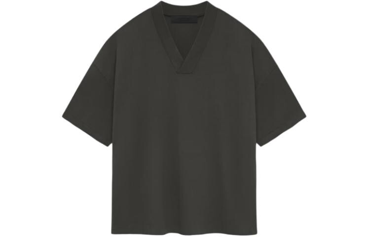 

Футболка из хлопка с логотипом и флокированием Fear Of God Essentials, черный