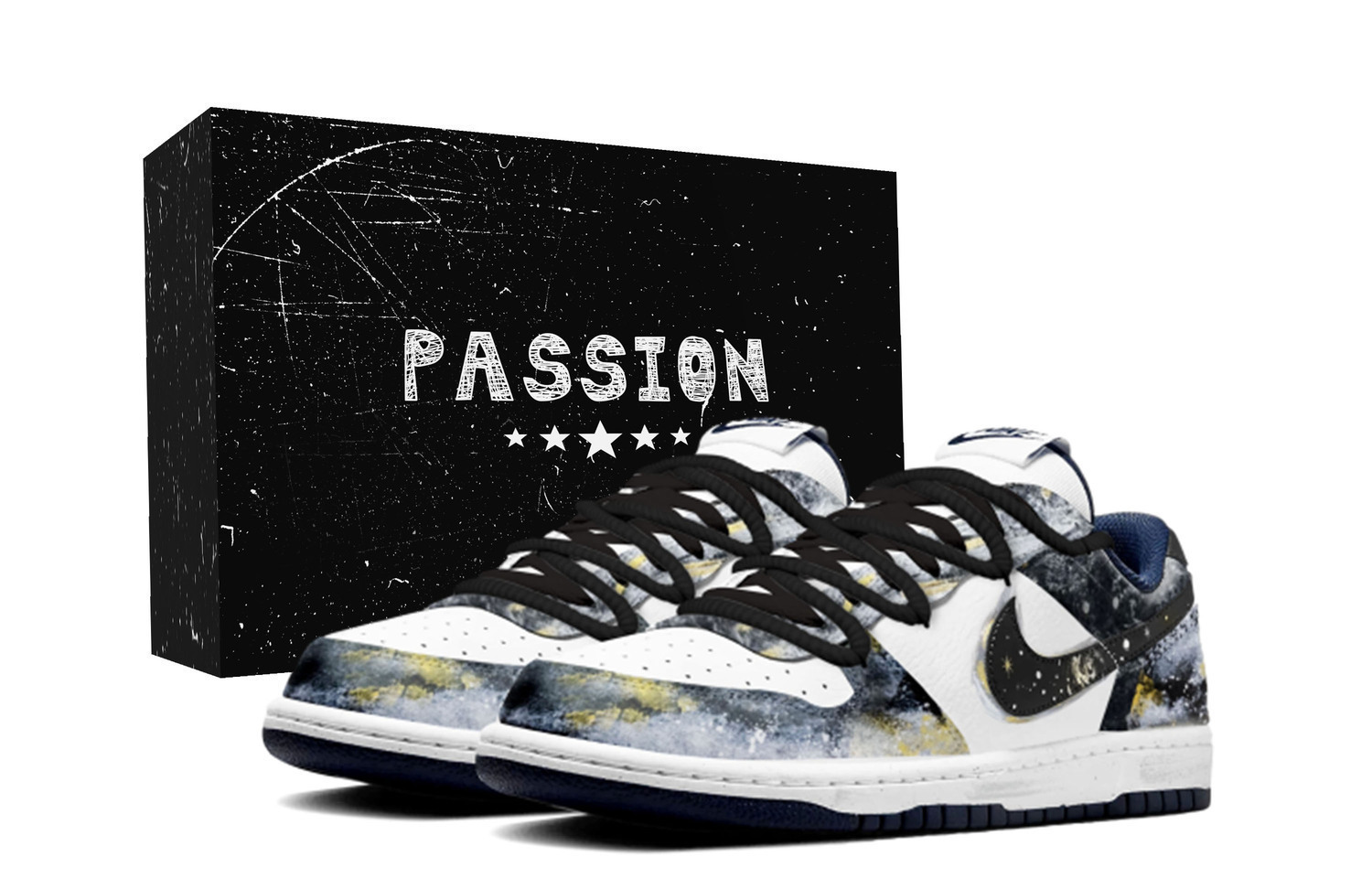 

Nike Кроссовки для скейтбординга Big Phantom Gilded с противоскользящим покрытием, низкие, унисекс, сине-белый