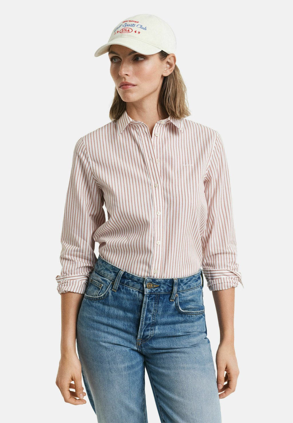 

Блузка на пуговицах REGULAR FIT CLASSIC STRIPED GANT, светло-розовый