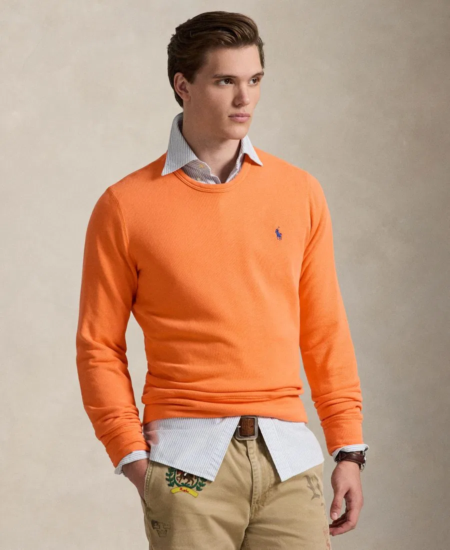 Мужская толстовка с длинными рукавами и круглым вырезом Polo Ralph Lauren, Resort Orange