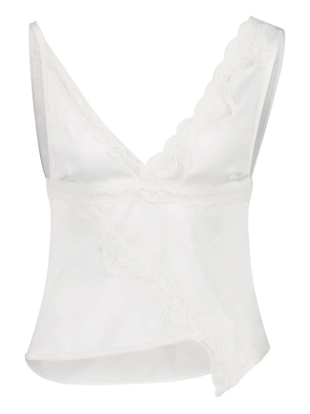 

Атласный топ с кружевом VAILLANT STUDIO, белый