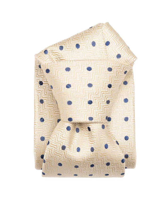 

Большой и высокий Tiburtina - шелковый жаккардовый галстук для мужчин Elizabetta, желтый