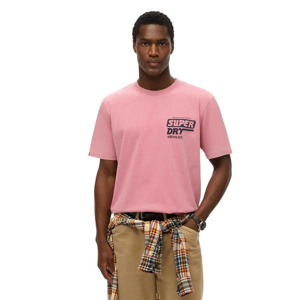 

Футболка с коротким рукавом Superdry Trade Tools Loose, розовый