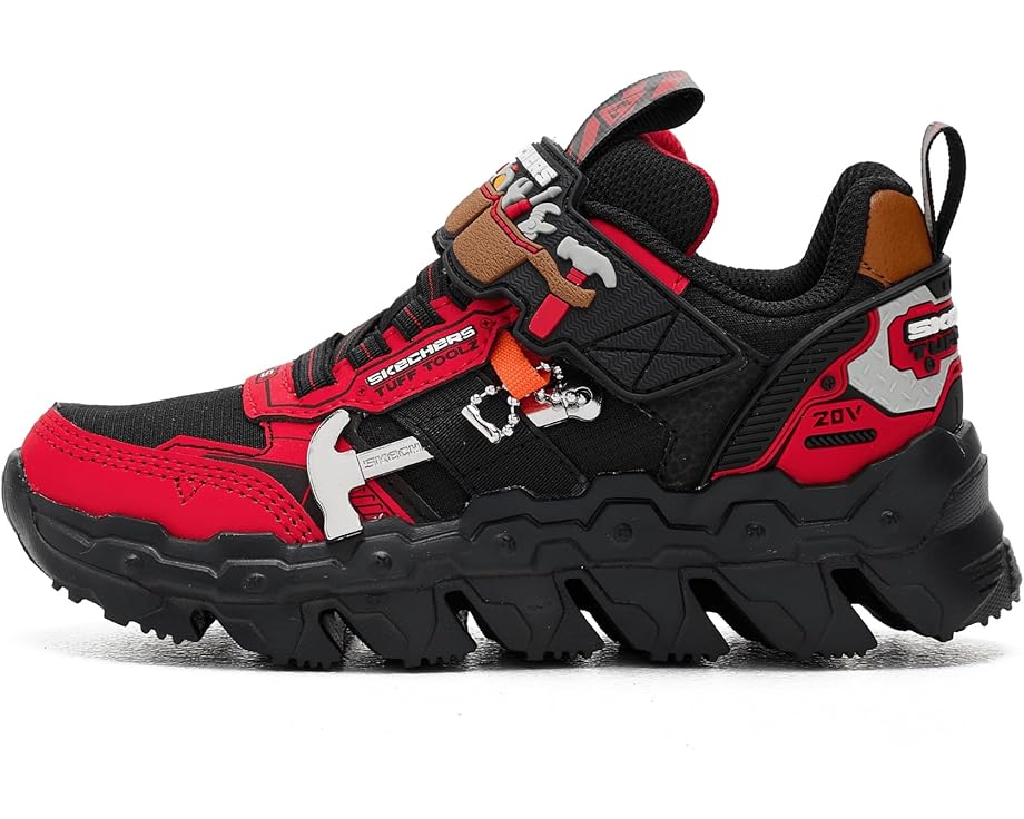 Детские кроссовки SKECHERS KIDS Mega-Flex Lite-Tuff 402130L (Little Kid/Big Kid), Red/Black — фото 4