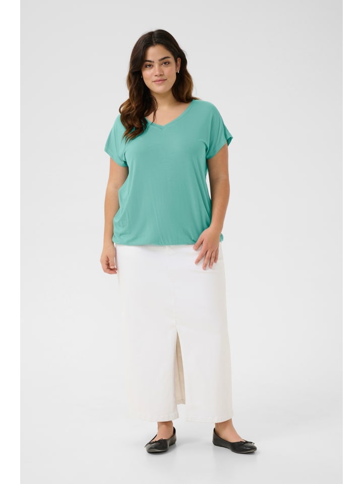 

Футболка KCjena свободного кроя в бирюзовом цвете KAFFE curve