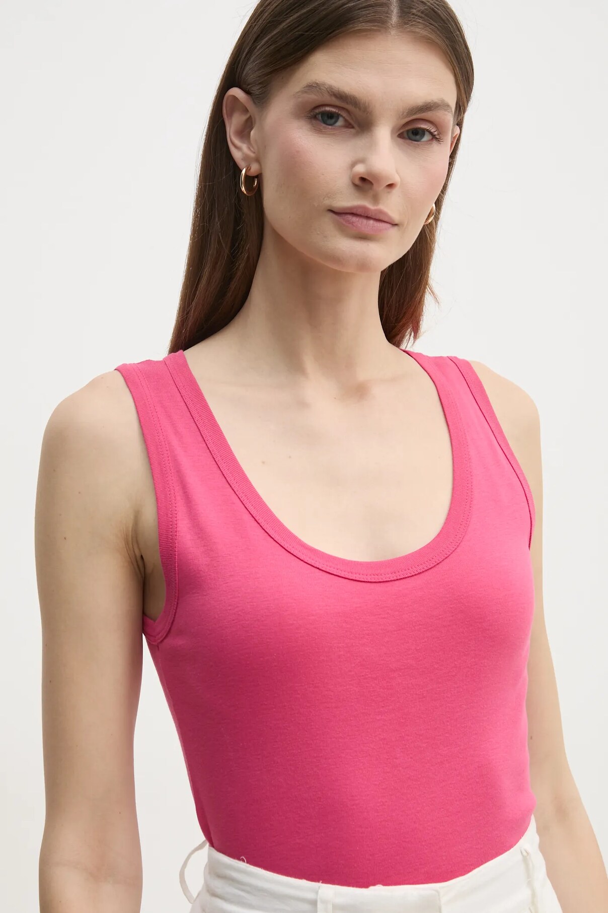 

Хлопковый топ United Colors Of Benetton, розовый