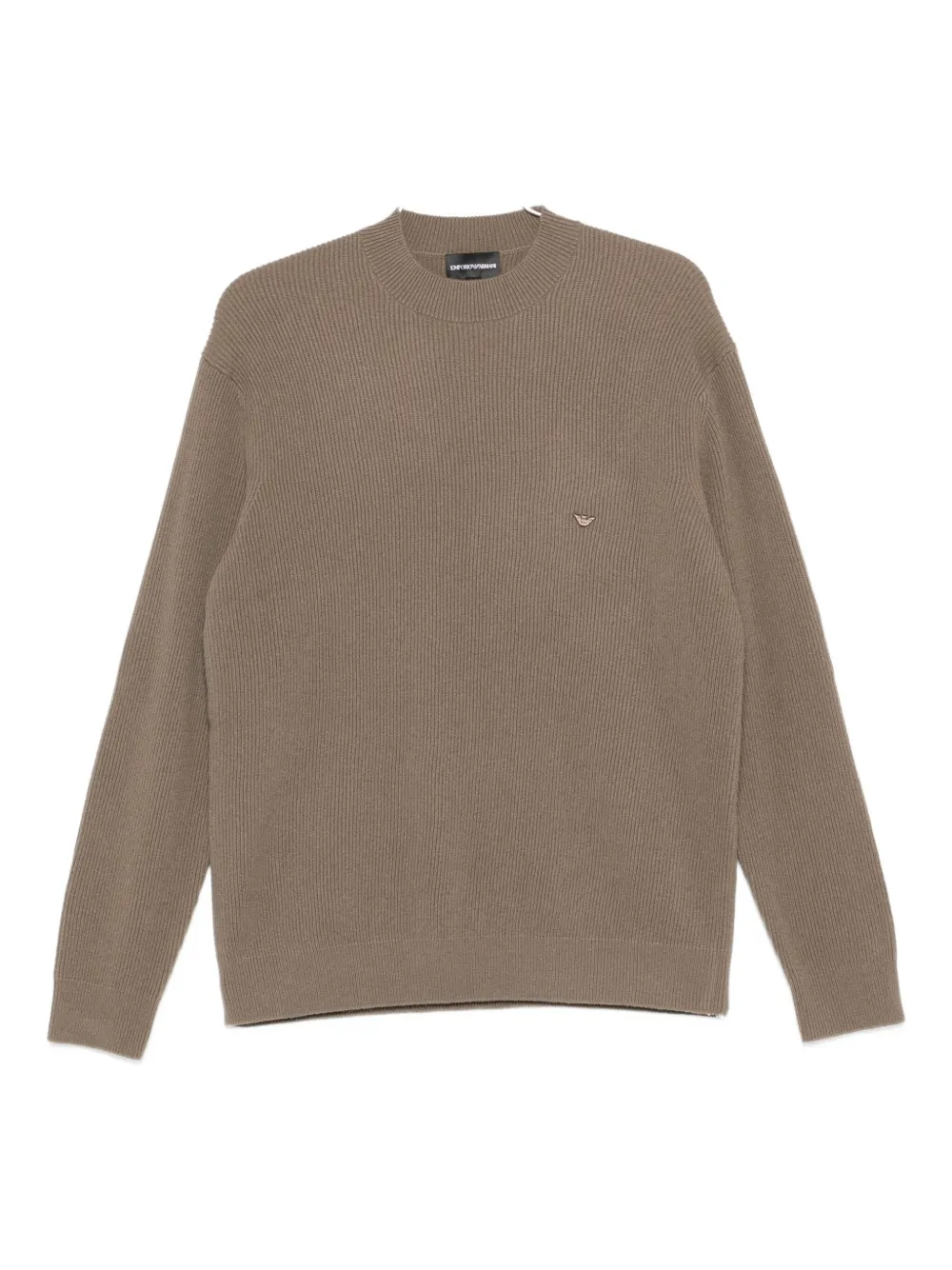 

Рифленый свитер Emporio Armani, коричневый