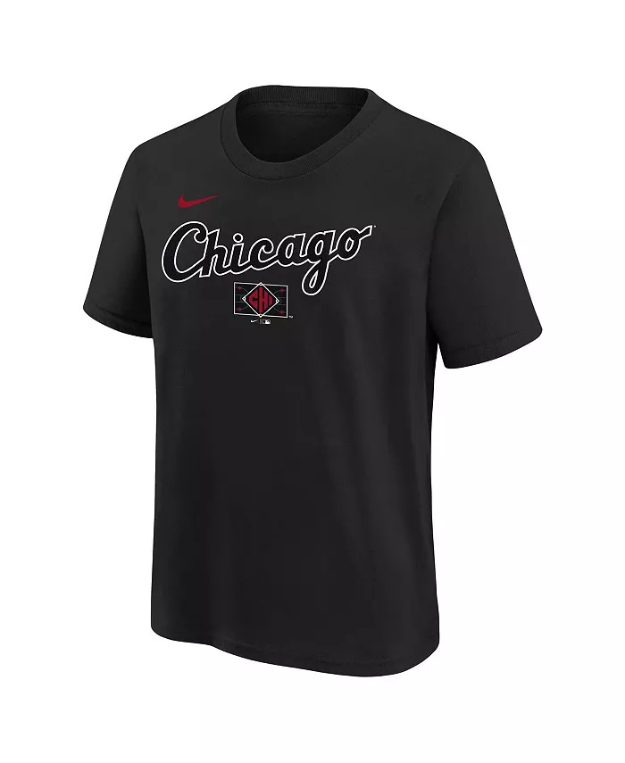 Футболка Chicago White Sox 2025 City Connect Wordmark для подростков, черная Nike — фото 2