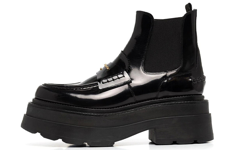 Ботинки на толстой подошве с логотипом Alexander Wang, черный