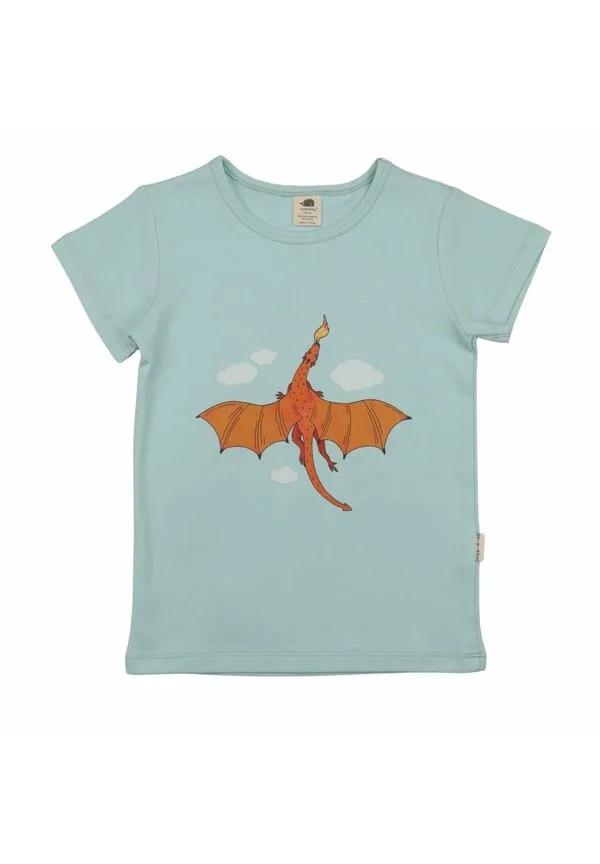 Футболка с красочным принтом дракона Walkiddy, Blue