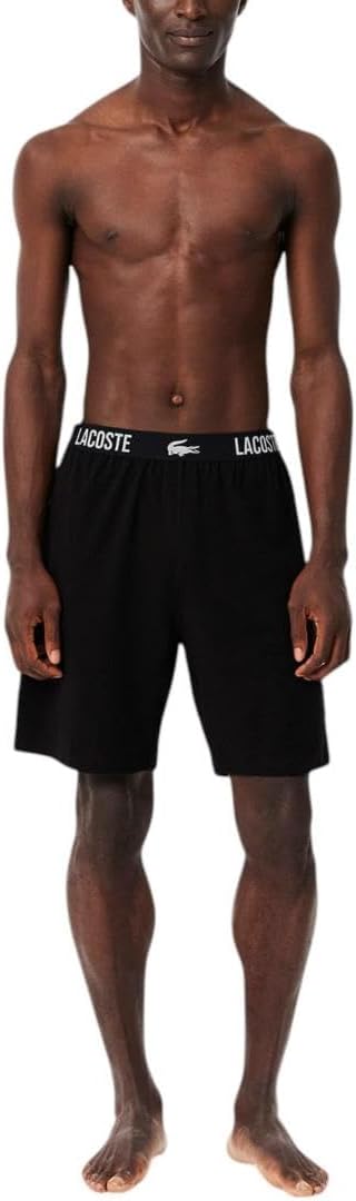

Мужские хлопковые пижамные брюки Lacoste Stretch Croc Long Boxer Briefs, Black