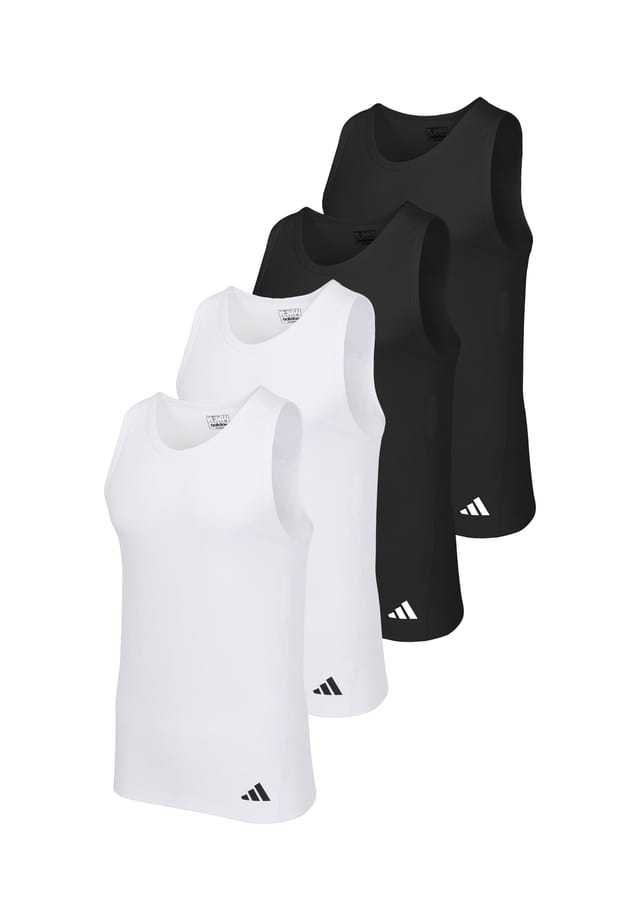 

Майка/Топ 4 шт. активный гибкий хлопок эргономичный Adidas, черный