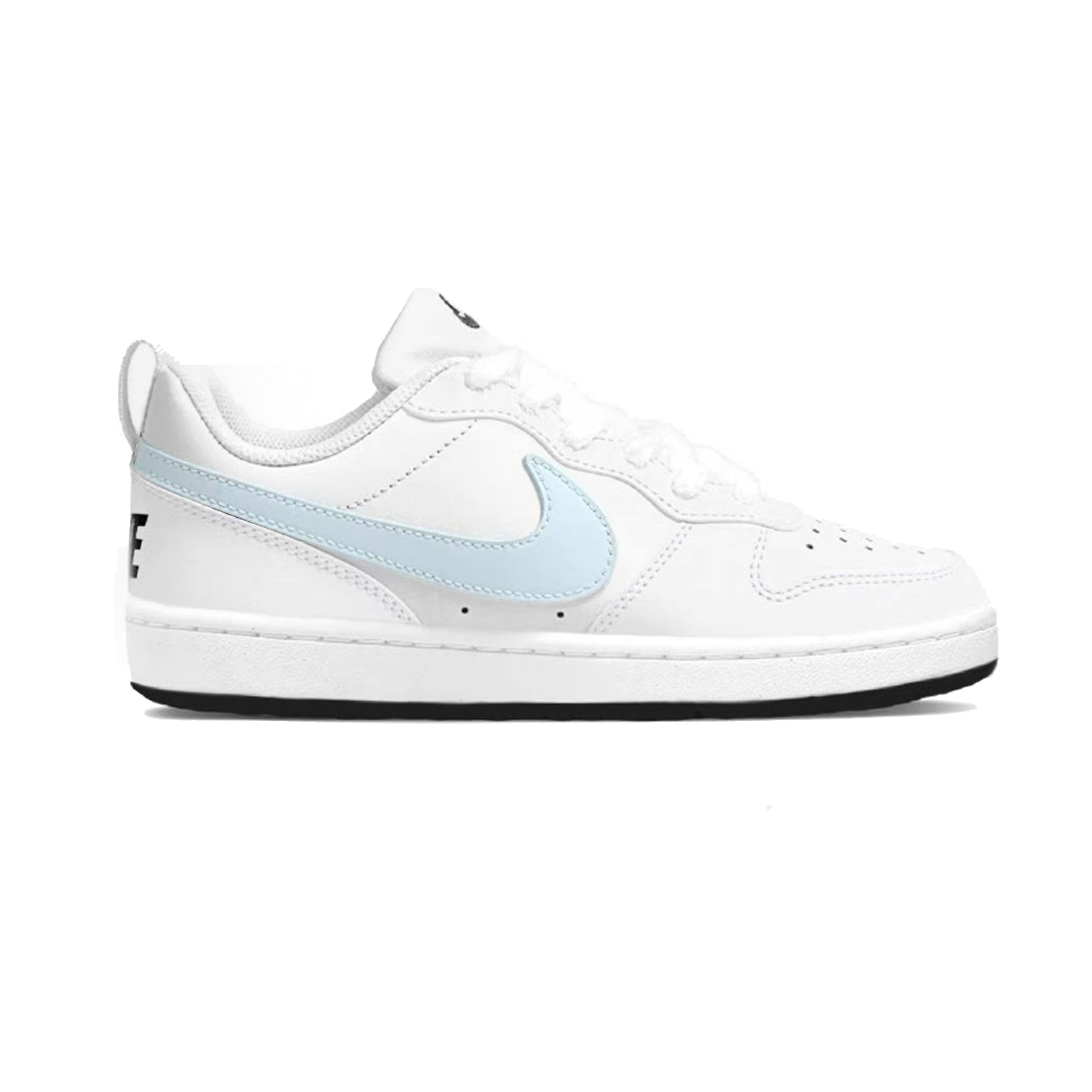 Nike Детские кроссовки для скейтбординга Court Borough Blue Teddy с низким верхом, устойчивые к истиранию, светло-голубые, для подростков — фото 2