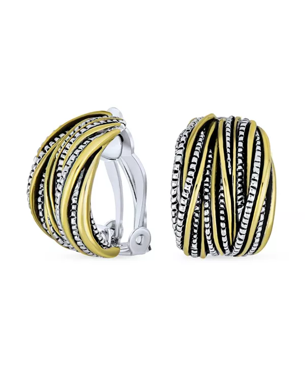 

Серьги-Клипсы в форме креветок, полукольца, двухцветные, с бусинами цвета икры, посеребренные и позолоченные Bling Jewelry, multi-color