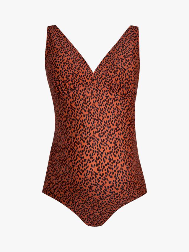 

Купальник для беременных с V-образным вырезом и принтом "animal print" JoJo Maman Bébé, Rust