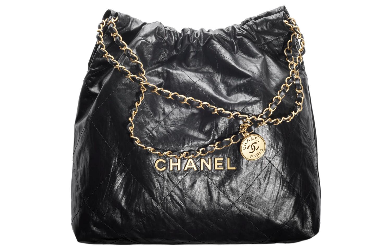 

CHANEL Сумка-ведро из натуральной кожи с эффектом состаривания