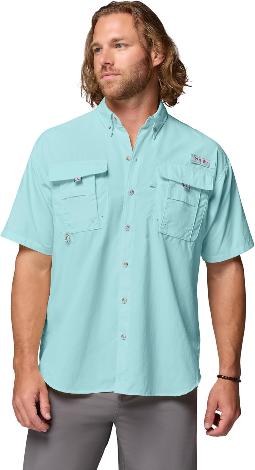 

Рубашка Columbia Men's PFG Bahama II с коротким рукавом, Gulf Stream