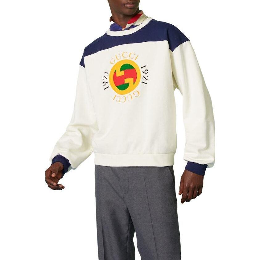 Толстовка мужская Gucci Printed Jersey, черный / бежевый — фото 4