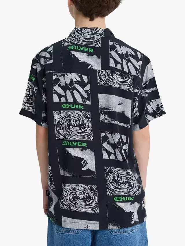 Детская футболка с коротким рукавом Ртутные трубки, цвет Ртуть/черный Quiksilver — фото 2