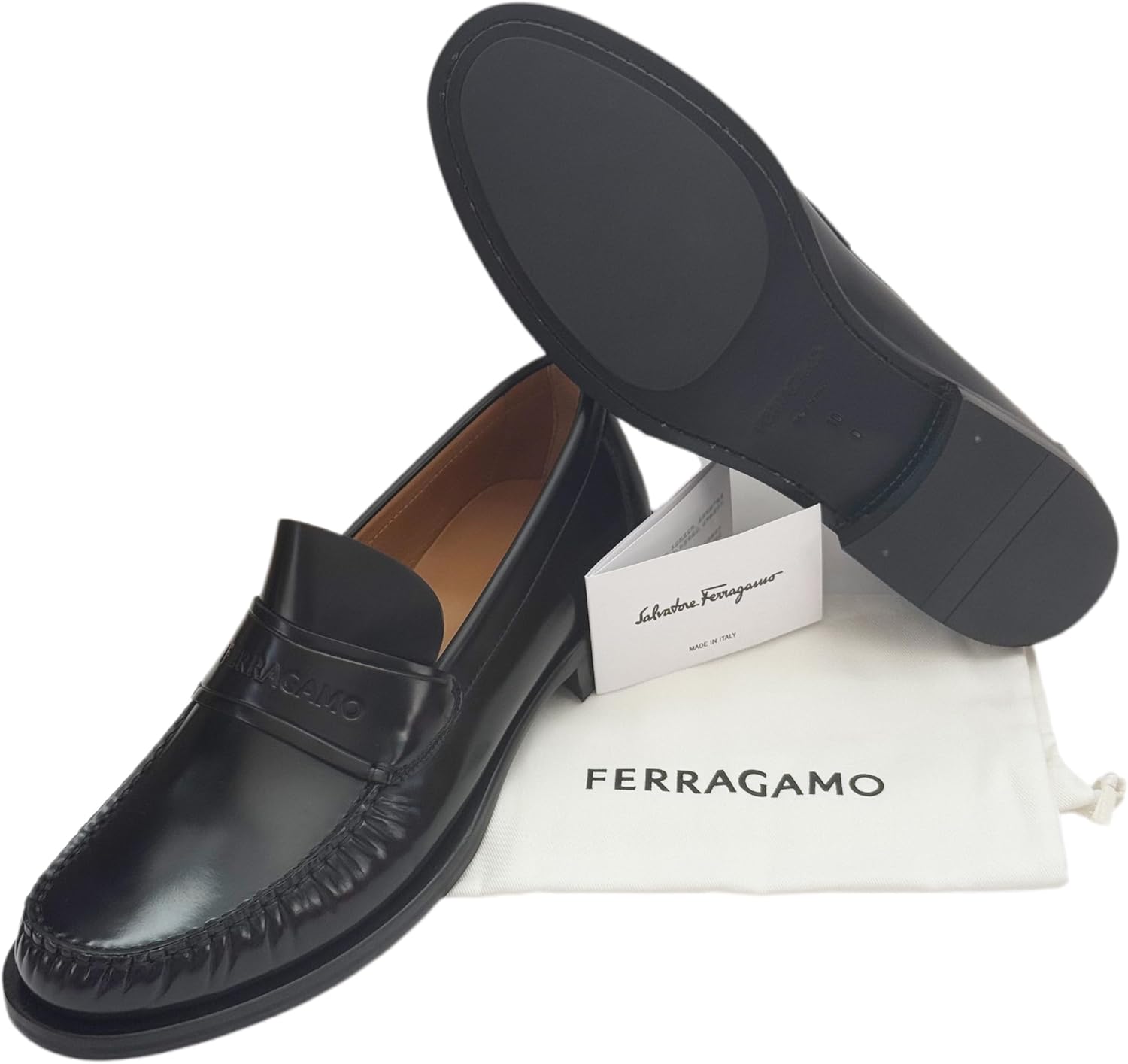 Мокасины Ferragamo Fillmore из черной телячьей кожи — фото 2