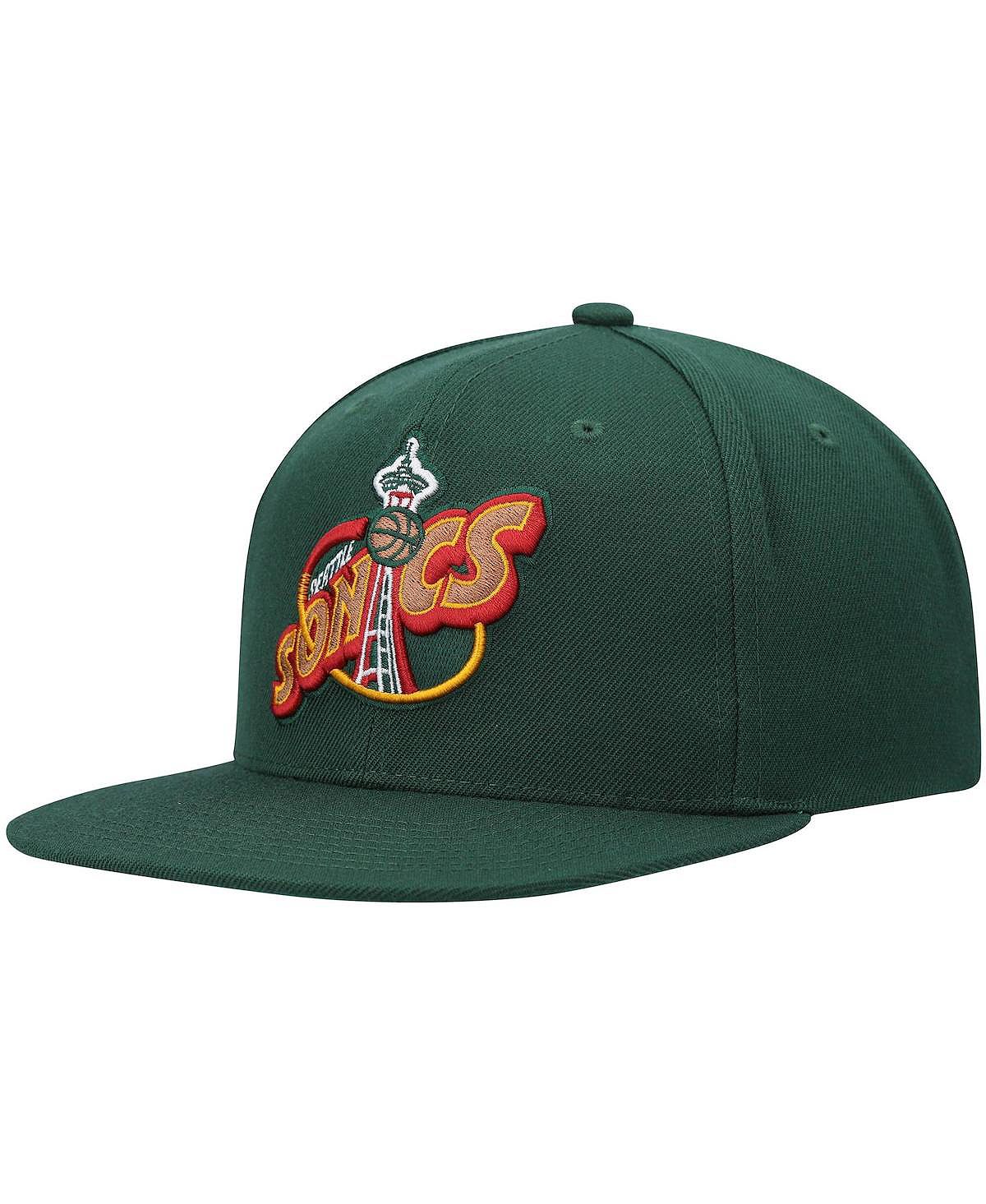 

Мужская зеленая кепка Seattle SuperSonics Hardwood Classics Team Ground 2.0 Snapback Mitchell & Ness