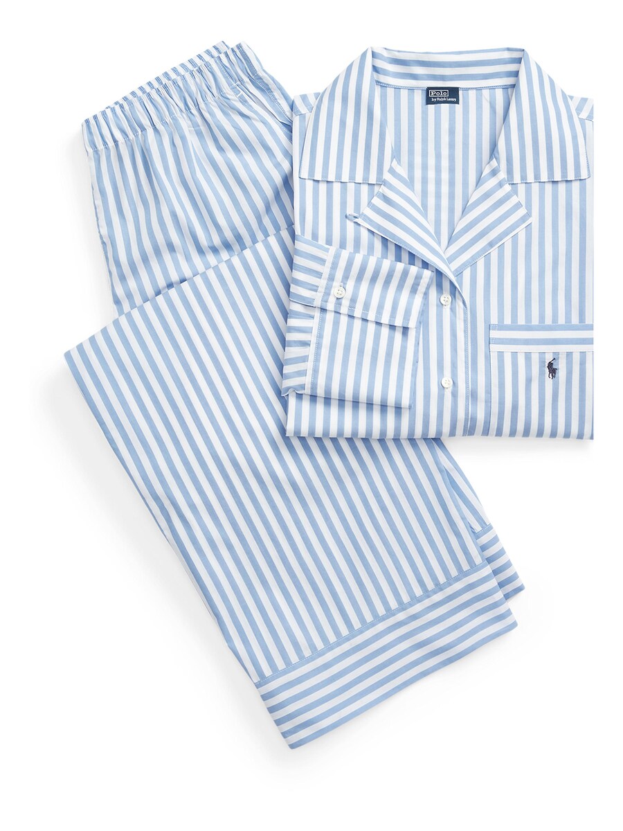 

Пижама Polo Ralph Lauren Long Sleeve PJ Set, цвет Blue/White