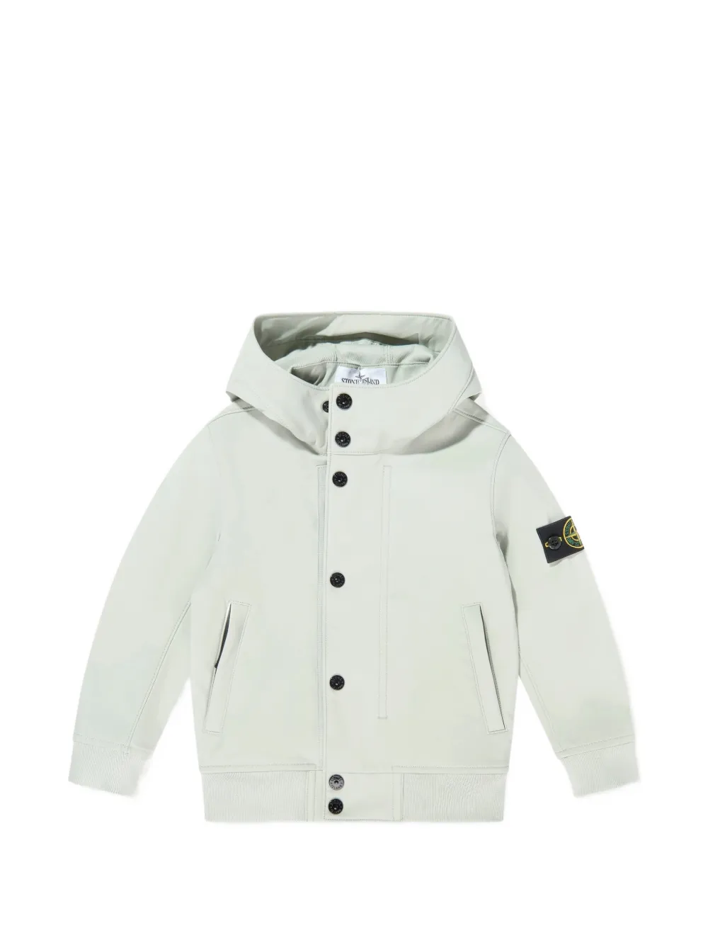 

Куртка на пуговицах с капюшоном Stone Island Junior, серый