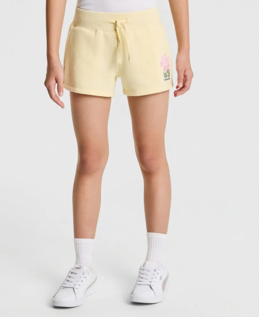 Шорты для девочек с эластичным поясом Abercrombie Kids, желтый