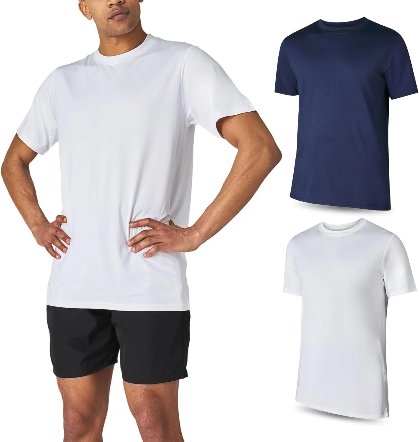 

Мужская футболка Athletic с коротким рукавом, 2 шт, Dry Fit, влагоотводящая Ultra Performance