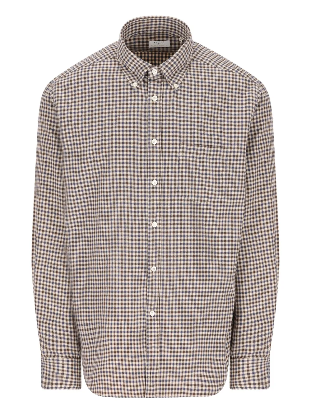 

Рубашка в клетку на пуговицах Xacus, нейтральный
