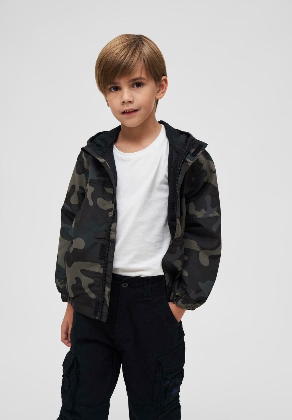 

Куртка межсезонная Summer Frontzip Brandit, цвет dark camouflage