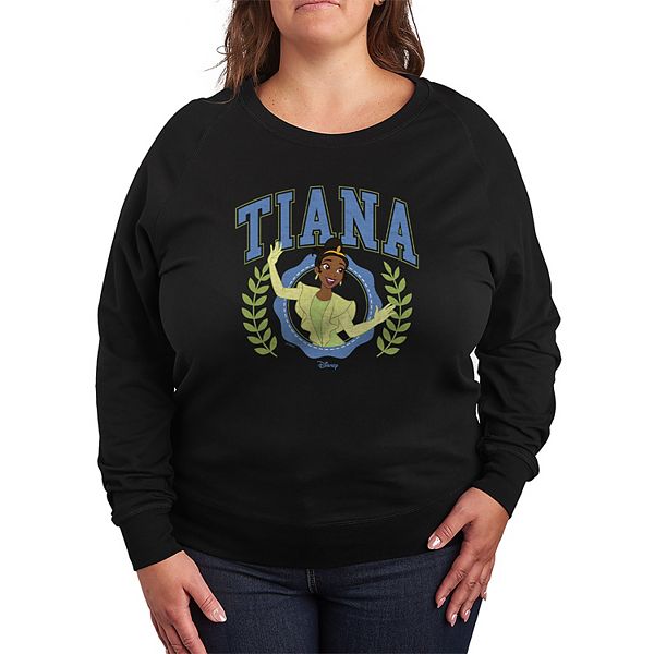 

Футболка с длинным рукавом Princess Tiana Collegiate French Terry plus size Disney, Black, Черный, Футболка с длинным рукавом Princess Tiana Collegiate French Terry plus size Disney, Black