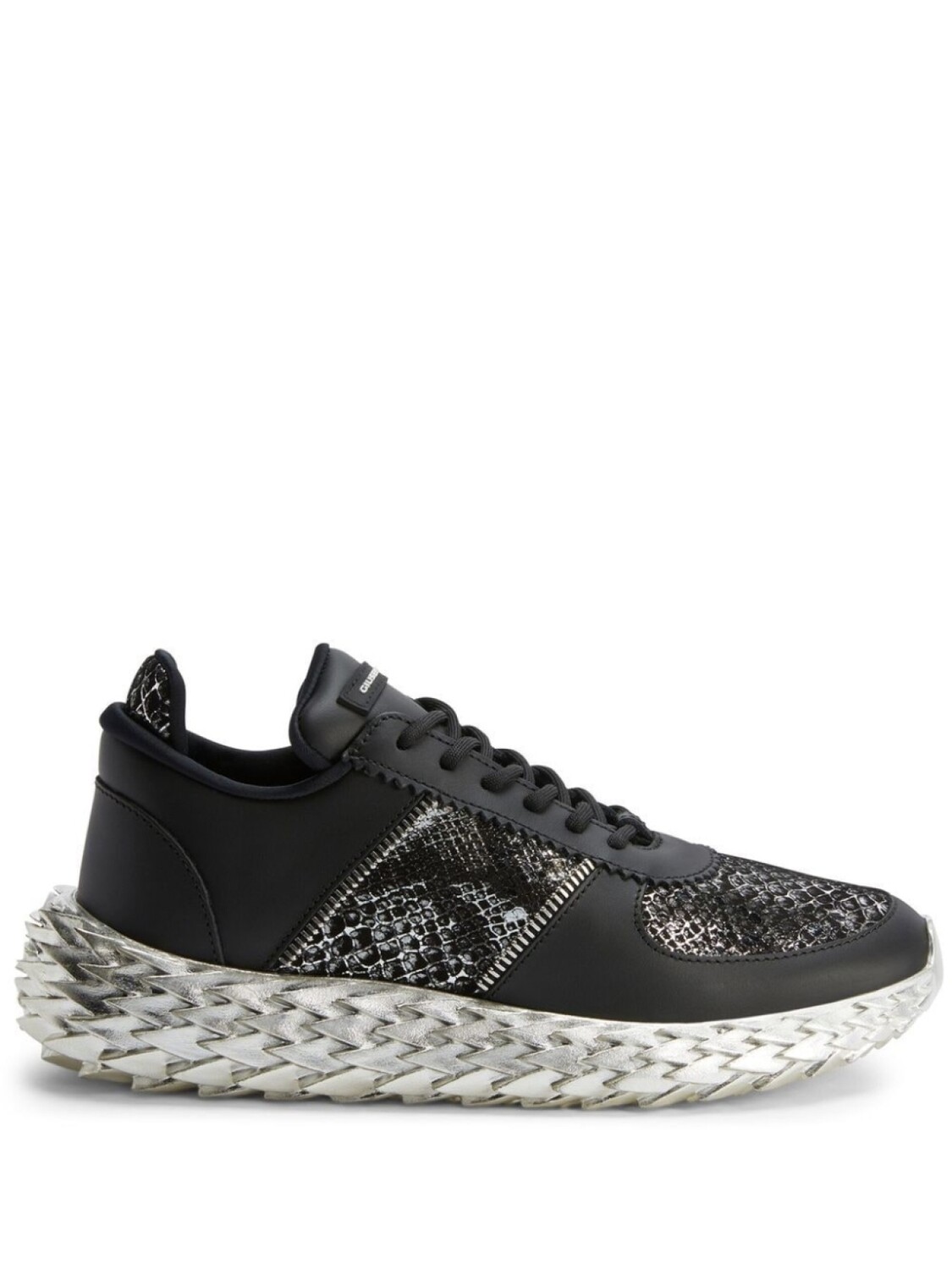 

Giuseppe Zanotti кроссовки Urchin с тиснением под кожу змеи, черный
