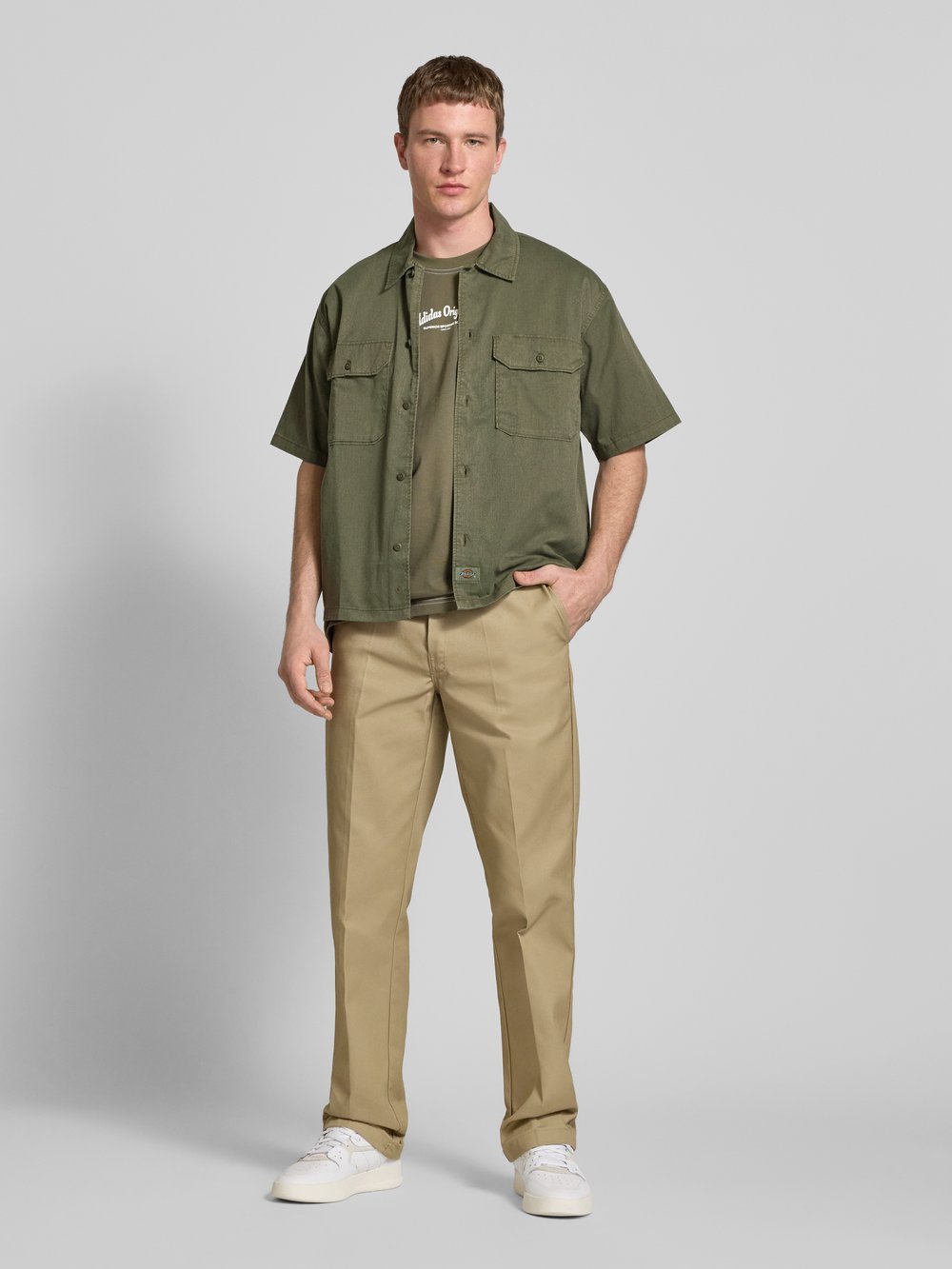 

Повседневная рубашка с застежкой на пуговицы Dickies, оливковый