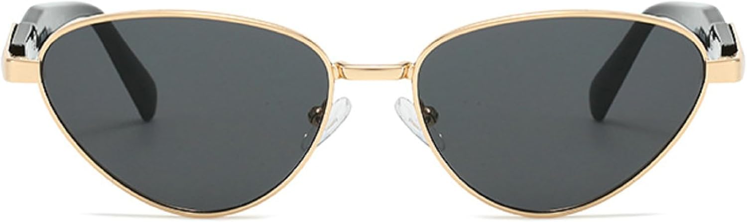 

Ретро-солнцезащитные очки «кошачий глаз» 2025 года для женщин и мужчин, модные зеленые и коричневые солнцезащитные очки для активного отдыха, защита от УФ-излучения UV400 mincl, Gold Black