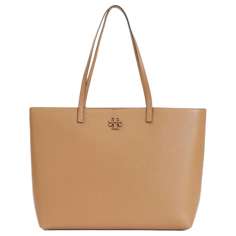 

McGraw Litchi Grain Leather Tote Bag Shopping Bag Handbag Shoulder Bag Women's Milk Tea Beige TORY BURCH
