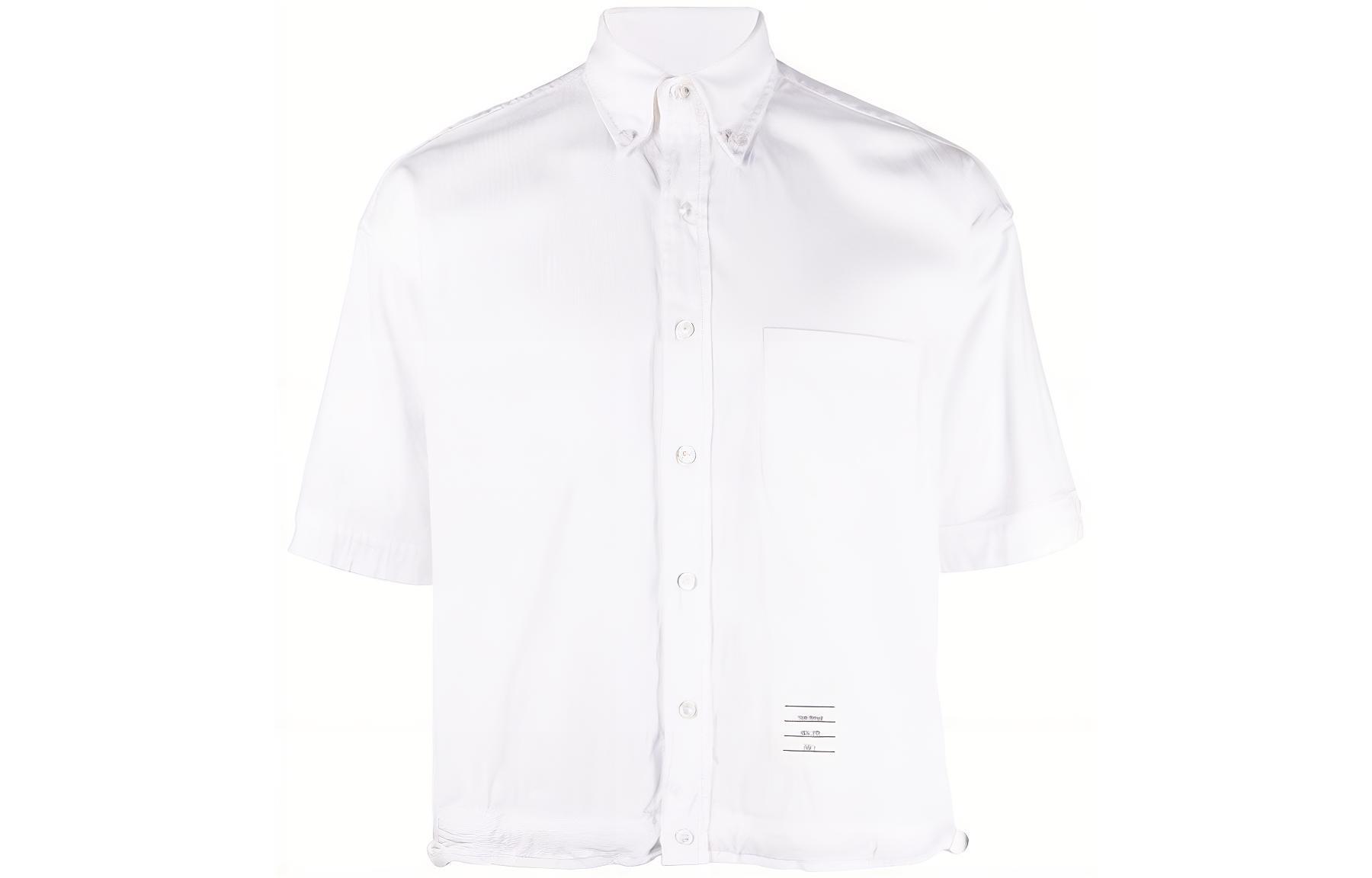 

THOM BROWNE Рубашка мужская белая с острым воротником Moderate