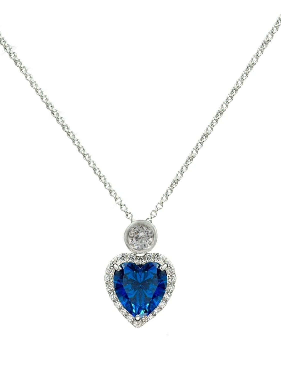 

Juwelina Paris колье Sapphire Blue Ocean Heart, синий