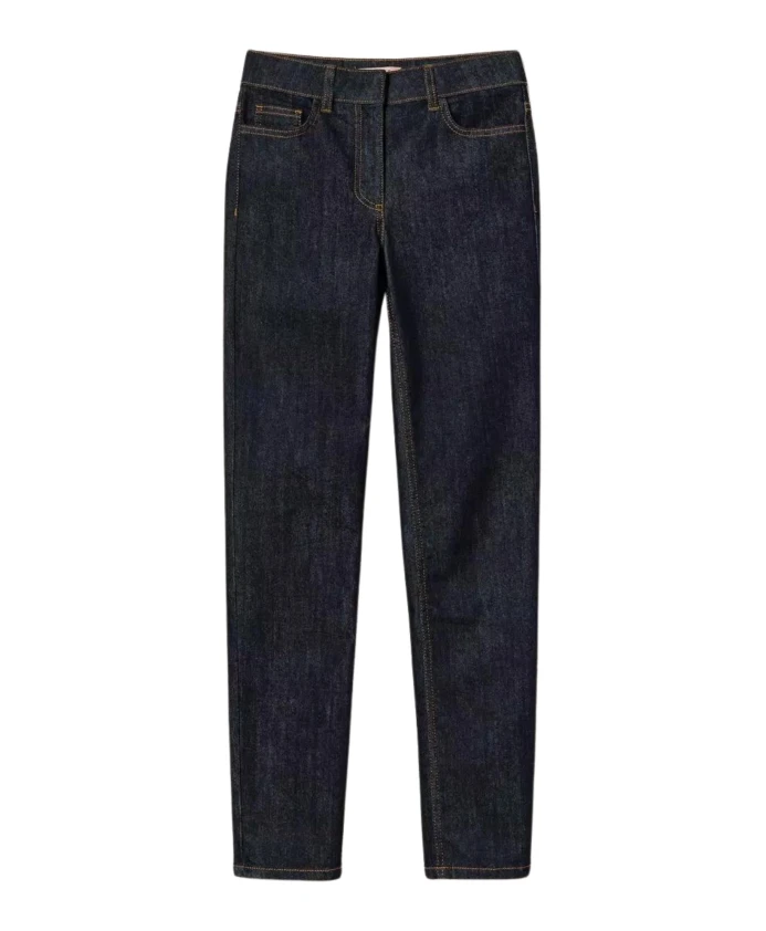 

Джинсы скинни из темного денима Twinset, синий