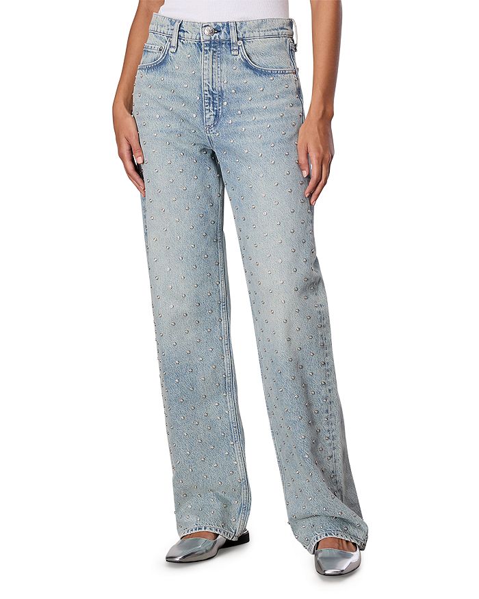 

Джинсы Shea High Rise Relax Straight Jeans в цвете Desi Pearl rag & bone, синий
