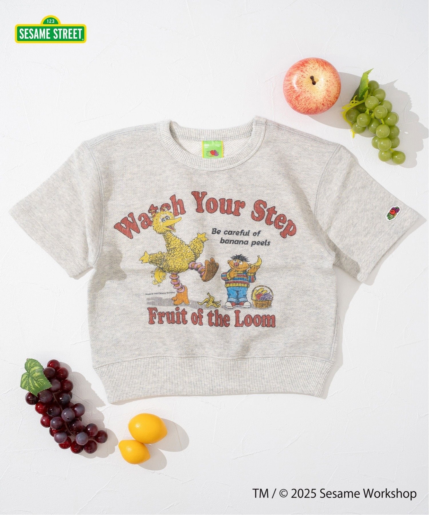 FRUIT OF THE LOOM/(K) Толстовка с коротким рукавом, S - Heather Gray