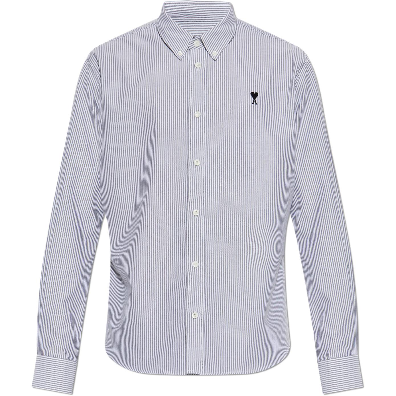 

Ami Paris рубашка с длинными рукавами в полоску AMIPARIS, белый/черный