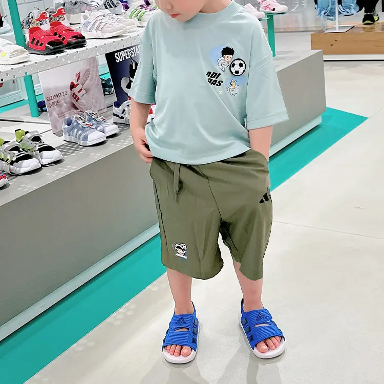 Adidas Повседневная спортивная одежда SS25 Green для детей 3-7 лет — фото 3