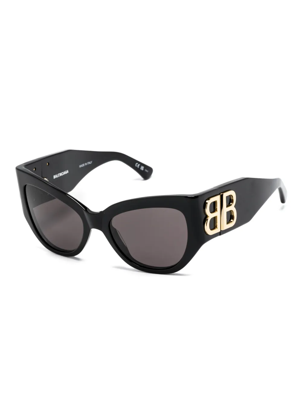 Солнцезащитные очки в оправе 'кошачий глаз' с логотипом Balenciaga Eyewear, черный — фото 2