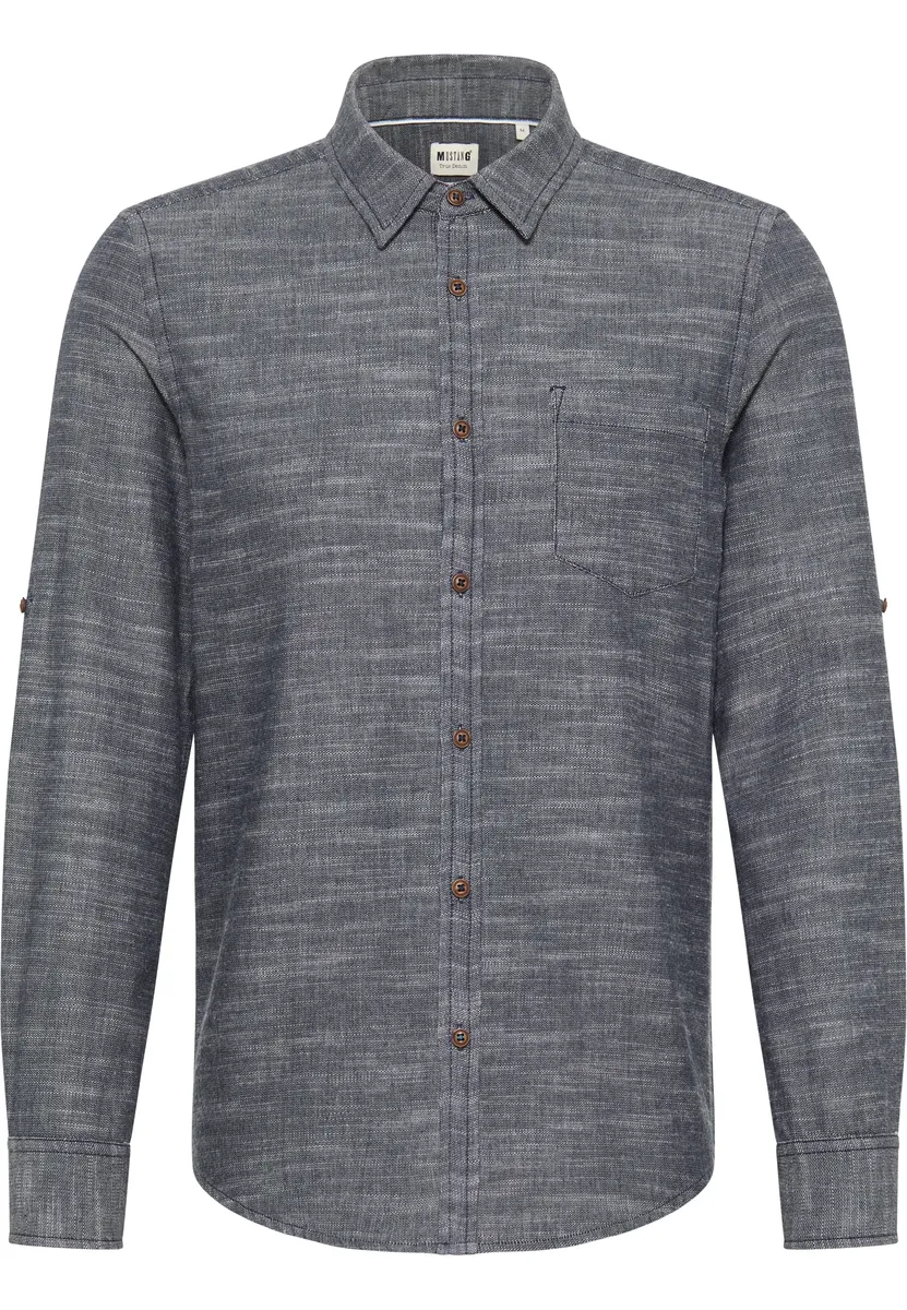 

Рубашка MUSTANG с длинными рукавами "Style Casper Structure SH", цвет Blau 5323