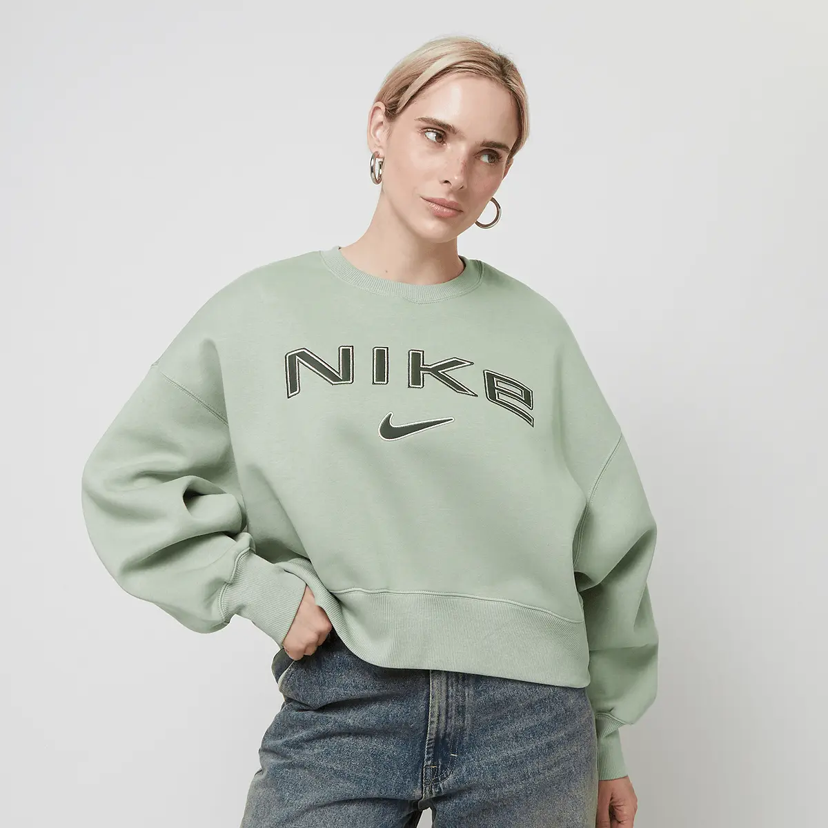 

Свитер Nike Sportswear Phoenix Fleece Oversized Crew Neck Sweater, зеленый
