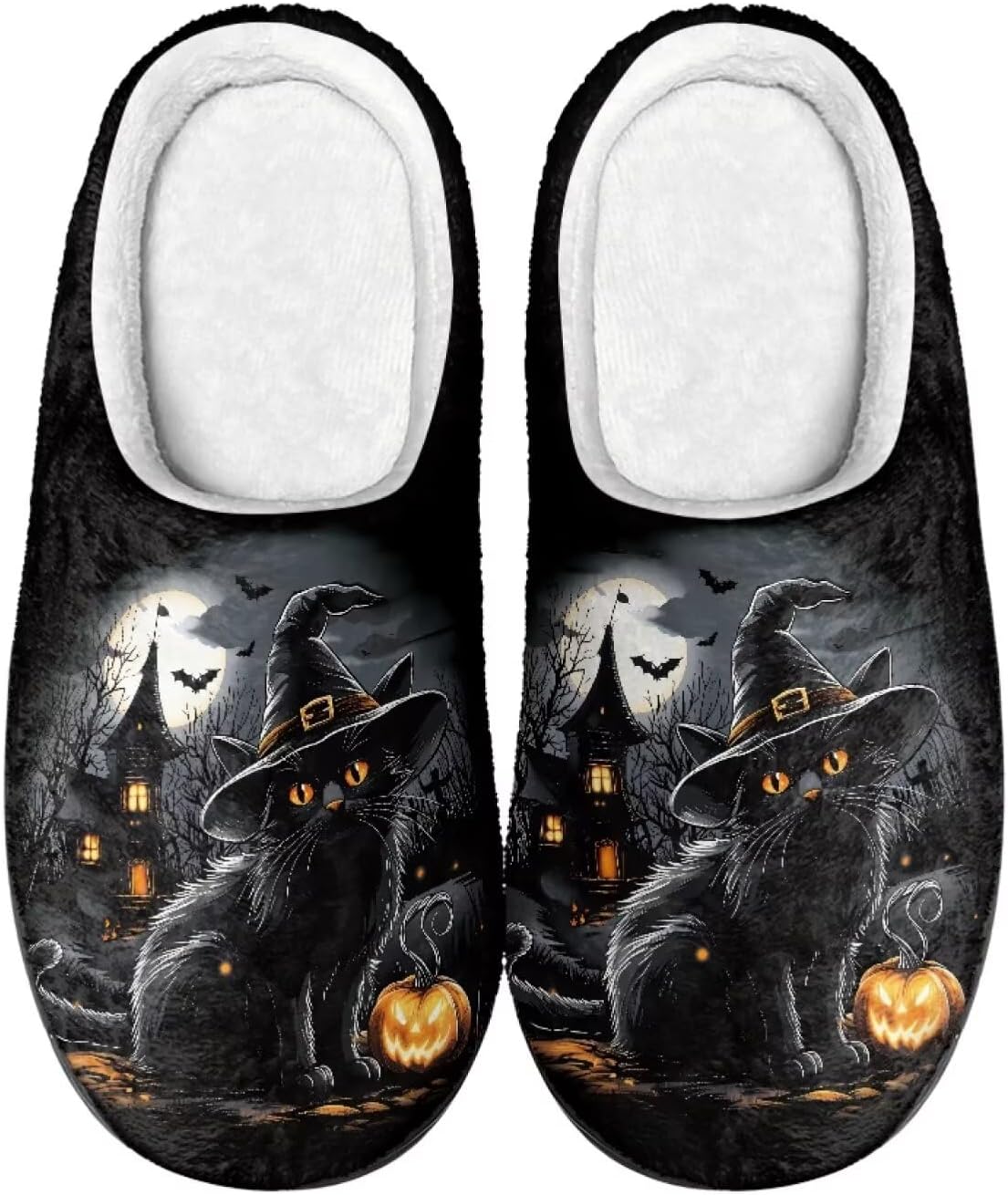 

Домашние тапочки Lotusorchid для женщин и мужчин, уютные пушистые фланелевые тапочки для дома и улицы, стираемые, теплые, с эффектом памяти, с открытой пяткой, черный