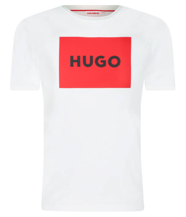 

Футболка Hugo Kids Regular Fit, белый / красный
